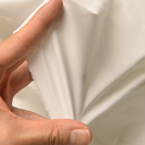纯白色弹力莱卡棉布料 制衣服装裙子防透打底内衬里面料 薄滑亲肤