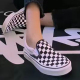 VANS 范斯 Slip On Platform 厚底棋盘格休闲板帮女鞋VN00018EBWW