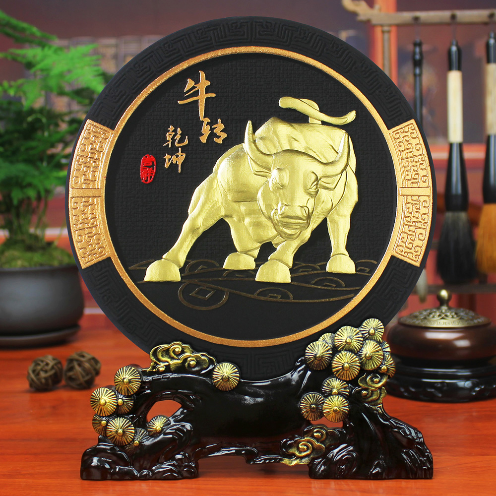 吖家家居专营店的优惠券大全—金牛摆件华尔街牛扭转乾坤生肖牛气冲天