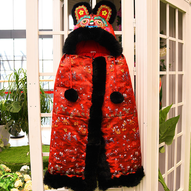 麦婴馨手工棉花婴儿披风斗篷男女儿童宝宝披肩外套秋冬加厚外出服