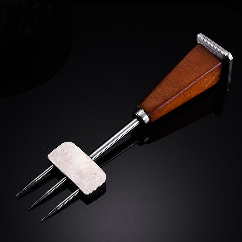 大三叉冰锥三叉戟冰锤凿冰器6插冰锥凿圆冰球冰块