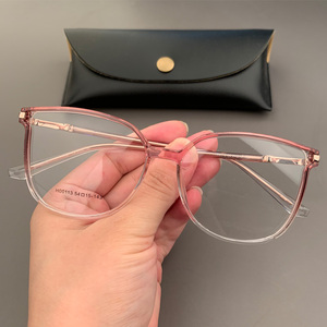 宝剑克罗心眼镜框新品猫眼超轻大框女士个性透明色渐变色眼镜架