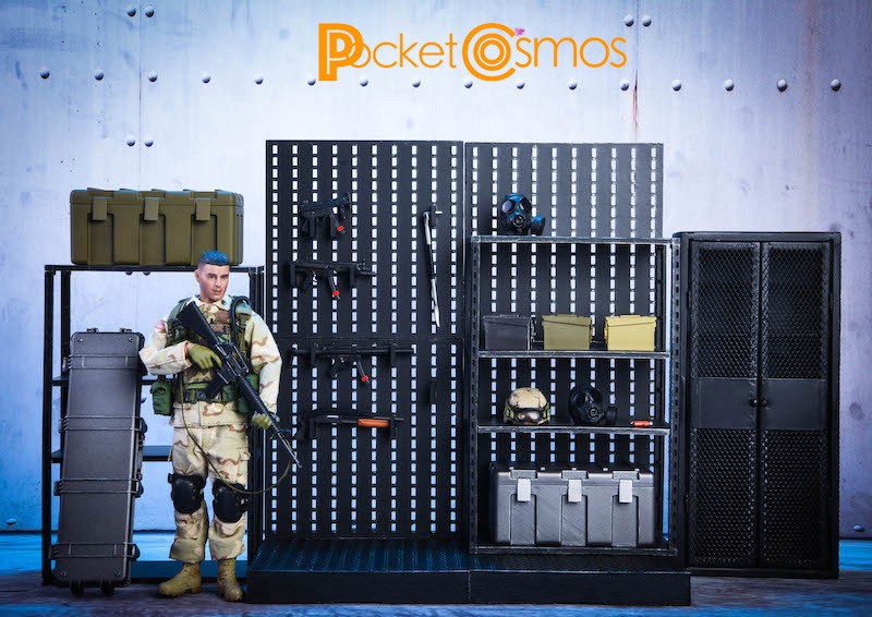 现货PCTOYS PC003 无限拼接场景系列 1/12人偶用 武器架地台套装