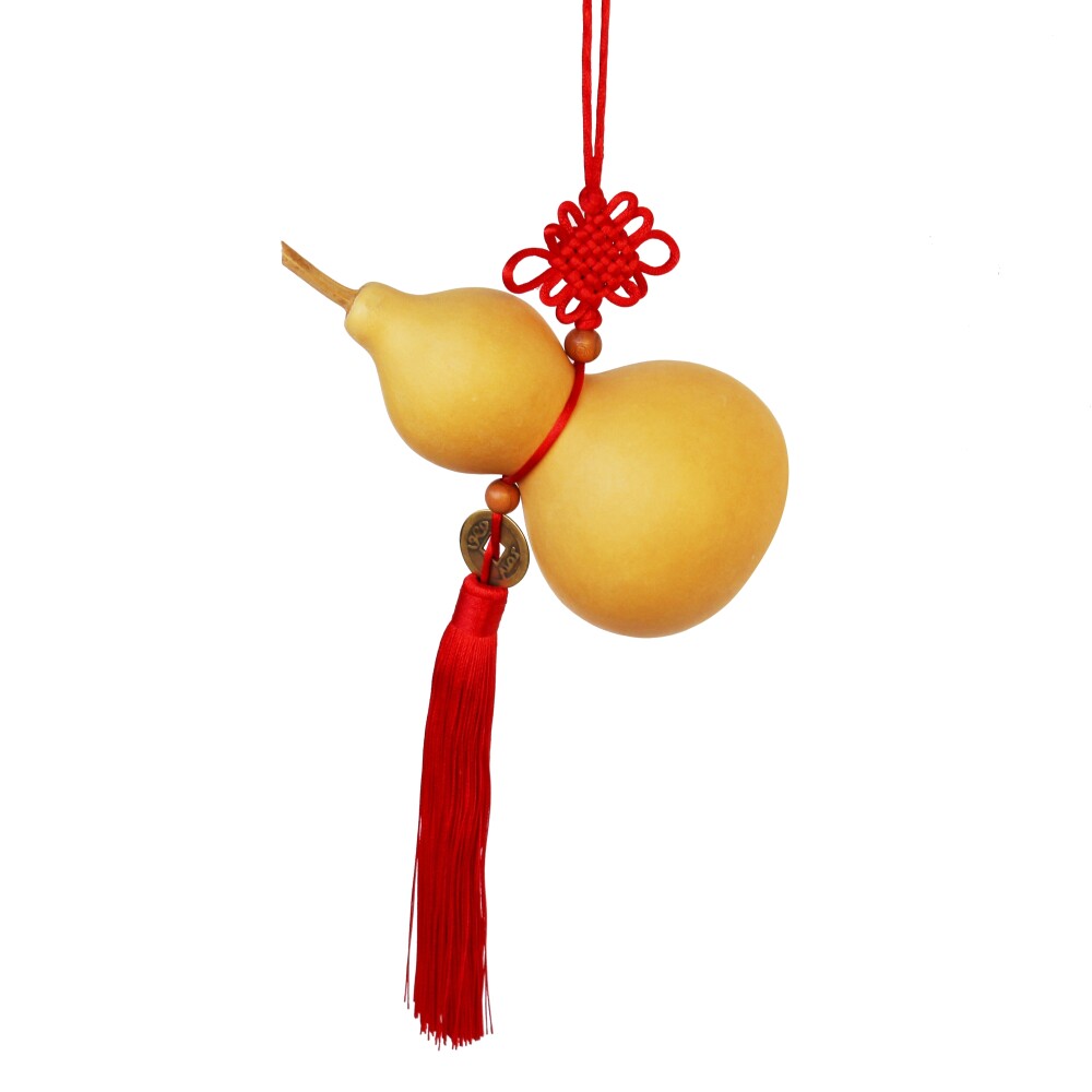 天然大中小开光葫芦挂件纯铜五帝钱摆件带藤葫芦风水镇宅辟邪包邮_不