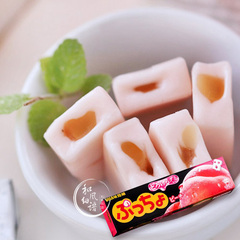 日本进口零食 悠哈UHA味觉糖 蜜桃桃子味果汁夹心软糖 10粒普超糖