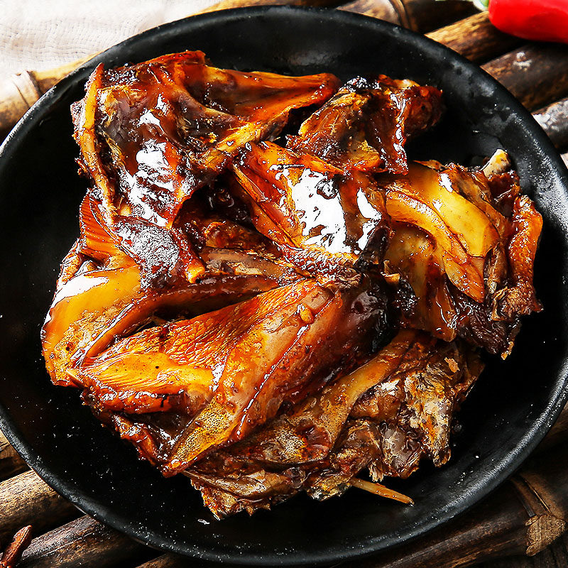 一折鱼嘴巴_张家界香辣鱼下巴湖南特产鱼嘴巴即食零食小吃麻辣鱼块