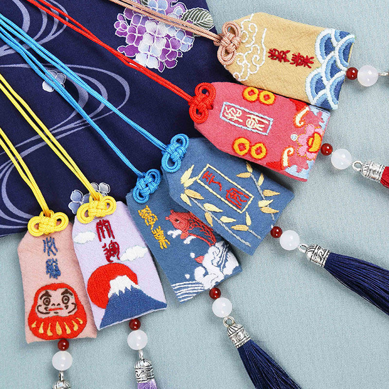 阿卡手工平安符御守刺绣diy材料包自绣平安福挂件护身符古风荷包