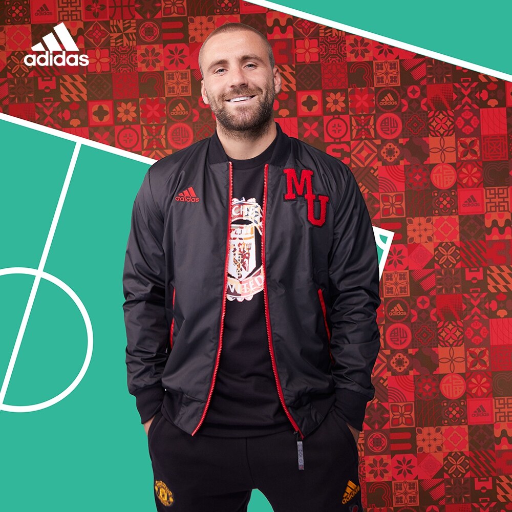 adidas阿迪达斯官网男装新年款春季新款曼联足球夹克外套h63994