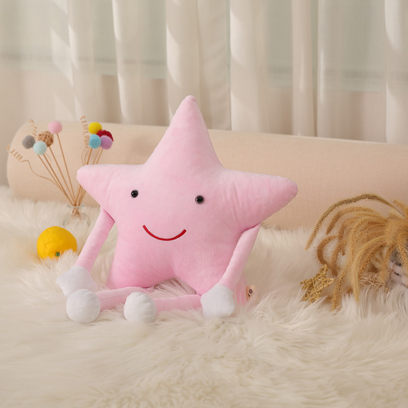 可爱发光玩偶夜光星星毛绒玩具抱枕