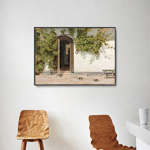 livingbank法式复古风景装饰画北欧ins小众油画客厅组合挂画卧室