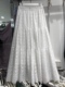 2024春装新款法式超仙重工刺绣镂空棉质白色半身裙显瘦a字中长裙