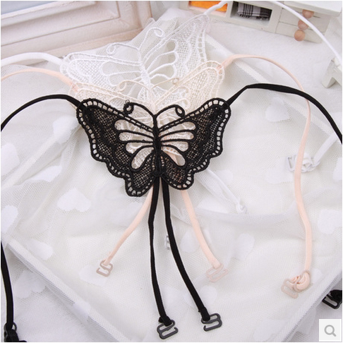 夏季美背后背蝴蝶结交叉防滑内衣双肩带隐形蕾丝胸罩带文胸带包邮