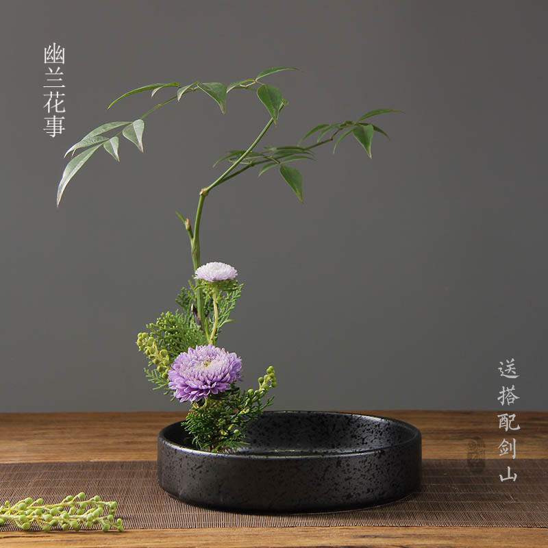 热卖 中式陶瓷 盘花插花器 教学体验培训 仿石质家居 软装花器|msdalam kategori penghantaran bunga/bunga simulasi/tumbuhan berkebun, pasu/bunga/flowerpot/Bunga (baru), pasu - dari Buy2taobao.com untuk memberikan perkhidmatan ejen Taobao profesional membeli