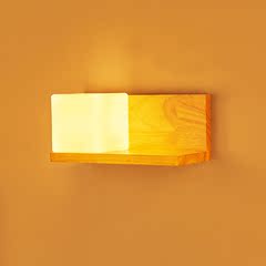 床头灯壁灯 简约现代卧室日式壁灯实木原木木质壁灯创意房间壁灯