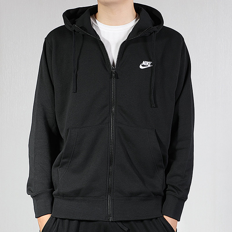 nike耐克男装2021冬季款经典针织休闲运动连帽夹克外套bv2649010