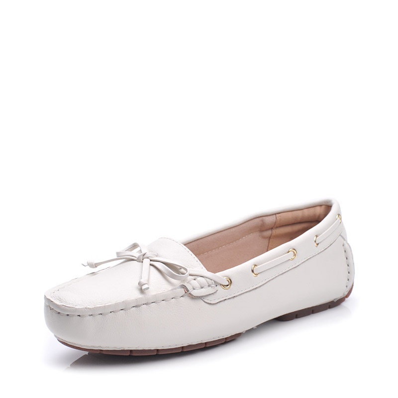 clarks其乐女鞋春款平底休闲豆豆鞋 c mocc boat一脚蹬乐福鞋单鞋