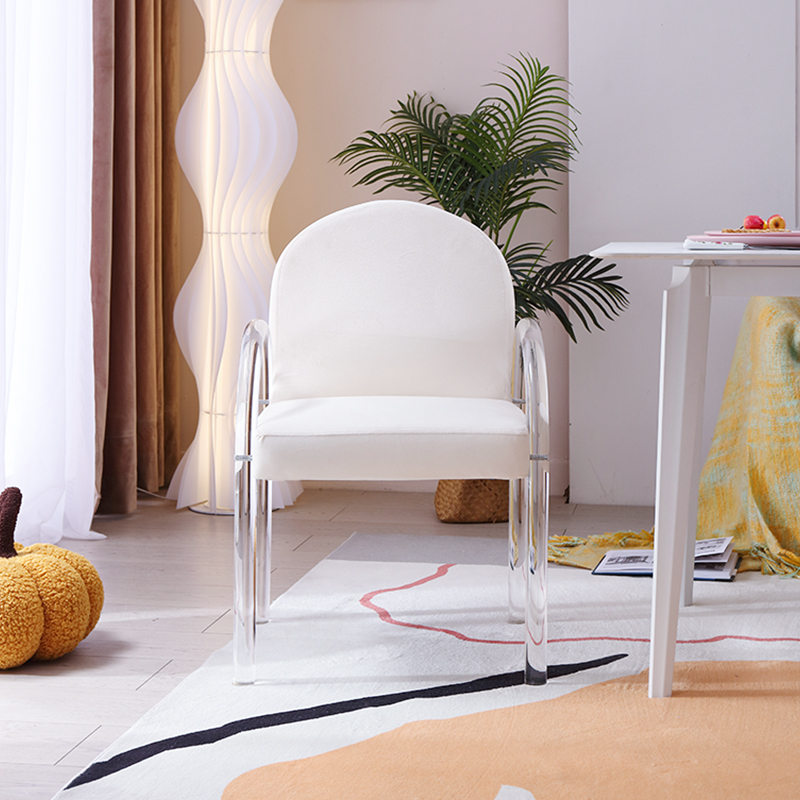 网红化妆椅卧室透明水晶亚克力椅子美甲北欧简约餐椅家用梳妆凳