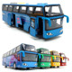 新品合金客运旅游巴士车模型回力灯光音乐儿童玩具男孩创意礼物摆