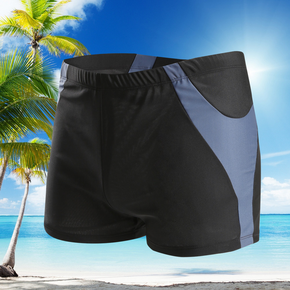 保守泳裤男平角裤泳衣男成人速干泡温泉游泳裤大码时尚防走光泳裤