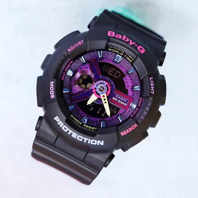 原装正品casio卡西欧电子运动女士手表babyg系列ba110tm1apr