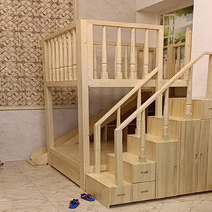 定制各种纯实木上下铺滑滑梯楼梯柜母子床高低床上下铺护栏公主床