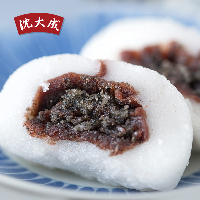 上海特产老字号沈大成双酿团芝麻豆沙团传统糯米糕点心和果子麻薯