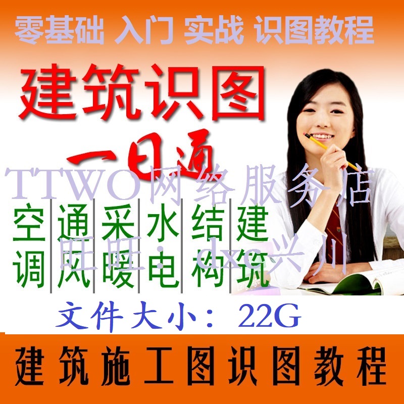 土建筑施工员入门图纸识图教程视频结构给排水电气工程一日通识读