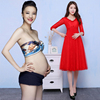 孕婦敬酒服新娘結婚大碼2017新款韓版高腰胖mm中袖晚禮服女中長款 孕婦敬酒服新娘結婚大碼2017新款韓版高腰胖mm中袖晚禮服女中長款