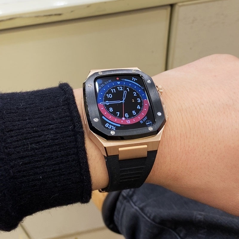 苹果iwatch7表带金属watchSE手表带改装皇家橡树s6保护壳高级44mm