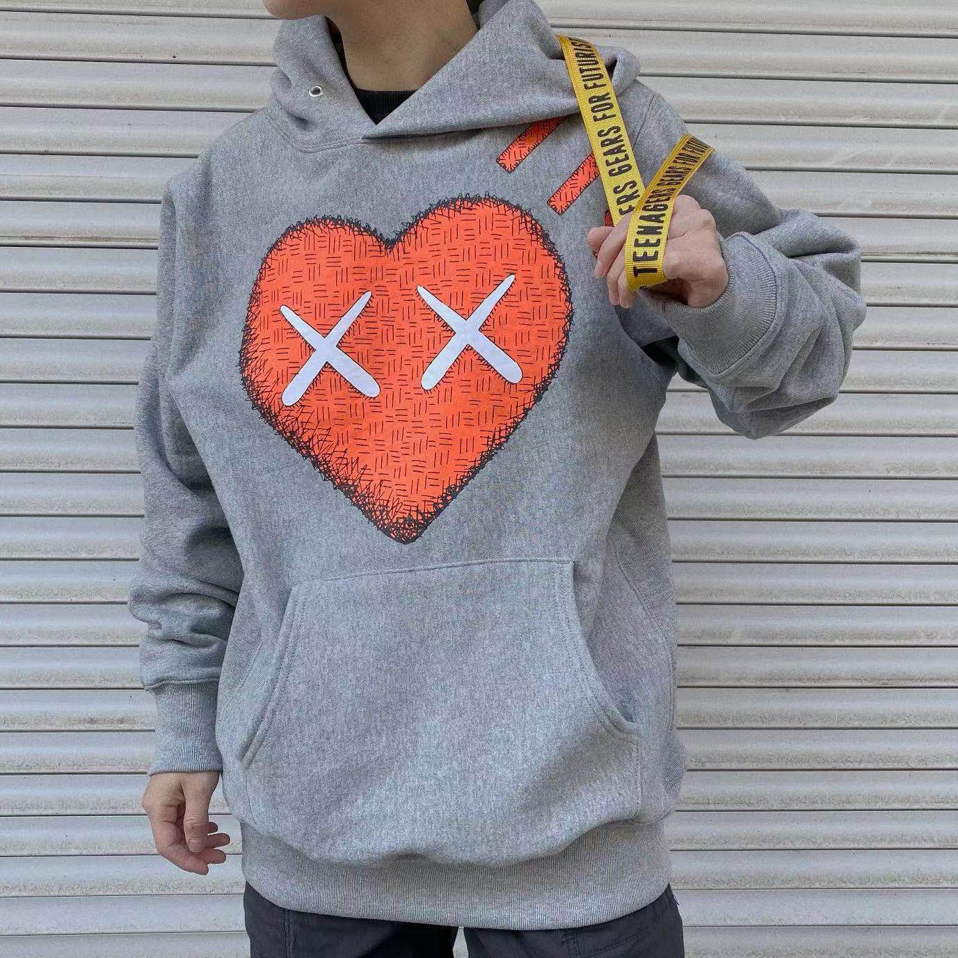 humanmadekaws联名竹节棉情人节情侣虎年虎纹可爱小众潮流男t恤