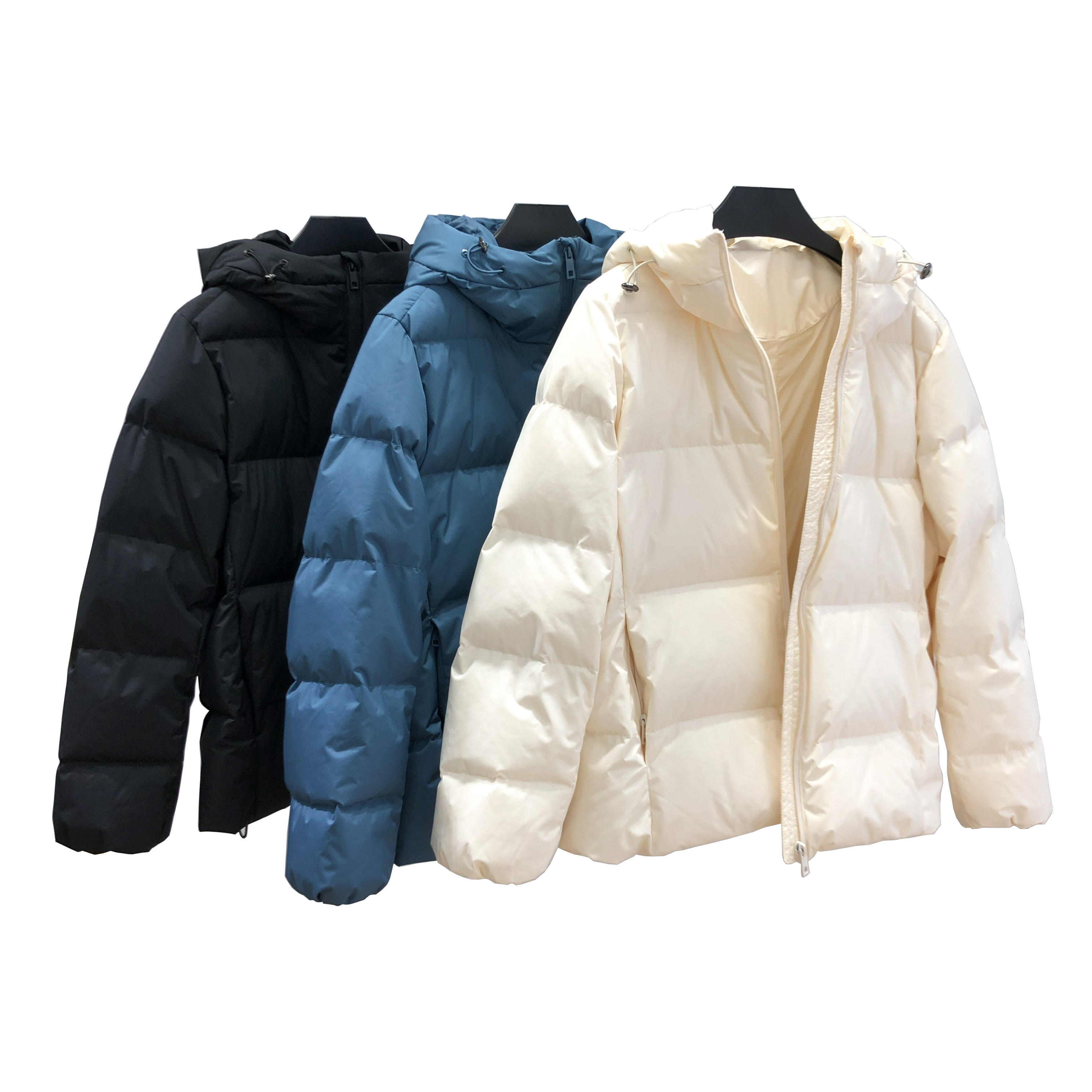 出口单~柔软厚实保暖 蓬松大朵90白鸭绒简约百搭舒适连帽羽绒服女