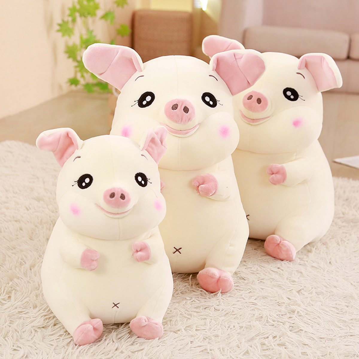 公仔毛绒玩具 可爱 麦兜_麦兜猪猪抱枕可爱小猪布娃娃毛绒玩具猪公仔