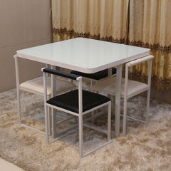 斯馨汇 钢化玻璃餐桌椅组合 咖啡桌套装 洽谈桌 店铺用桌 接待桌
