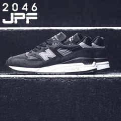 NEW BALANCE 美产高端 炭黑皮革鞋面 经典复古慢跑鞋 M998DPHO