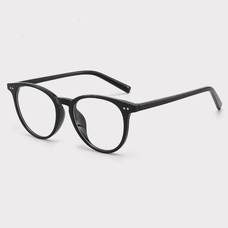 新款时尚潮流眼镜舒适圆形复古琥珀眼镜架男女眼镜框可配近视8602