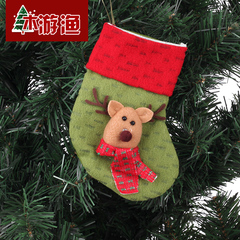 圣诞节礼物袜圣诞小袜子装饰品挂件礼品袋礼品袜圣诞装饰品