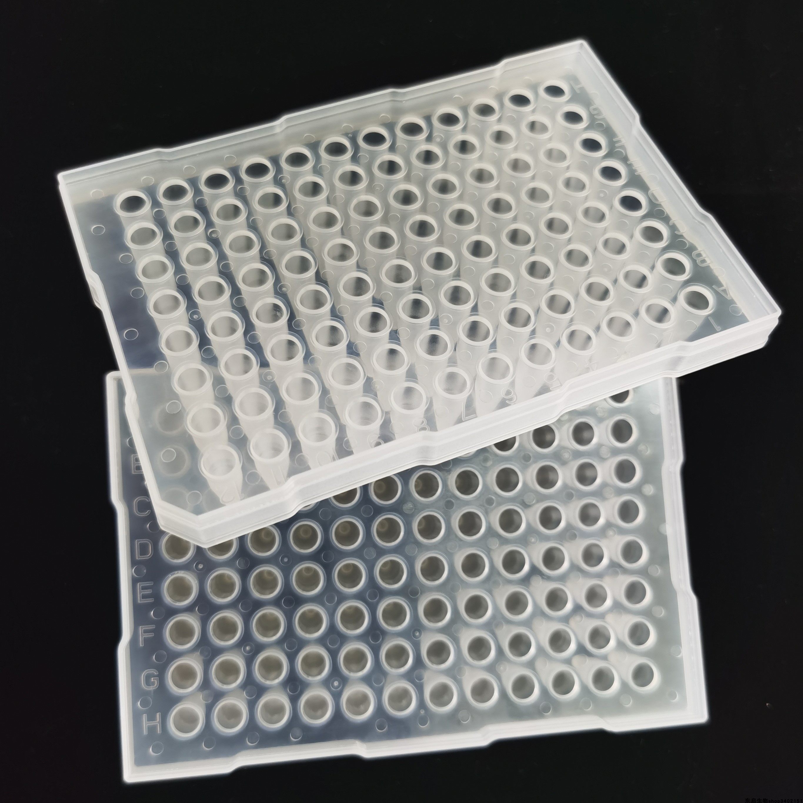 96孔荧光定量pcr板200μl磨砂半裙边单切角