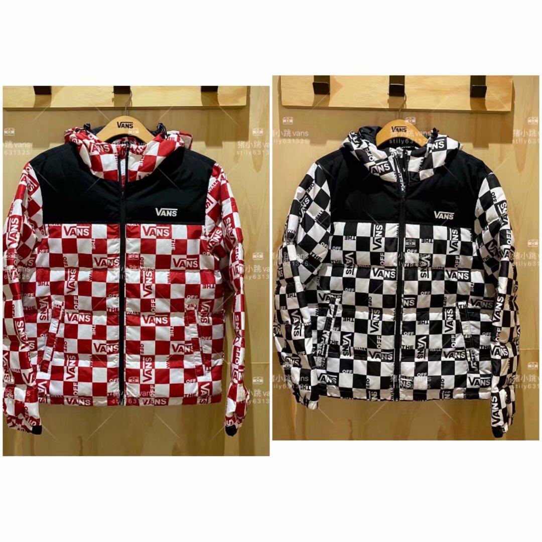vans羽绒服_vans范斯新品男子经典棋盘格短款羽绒服vn0a54i2zt6/vn0