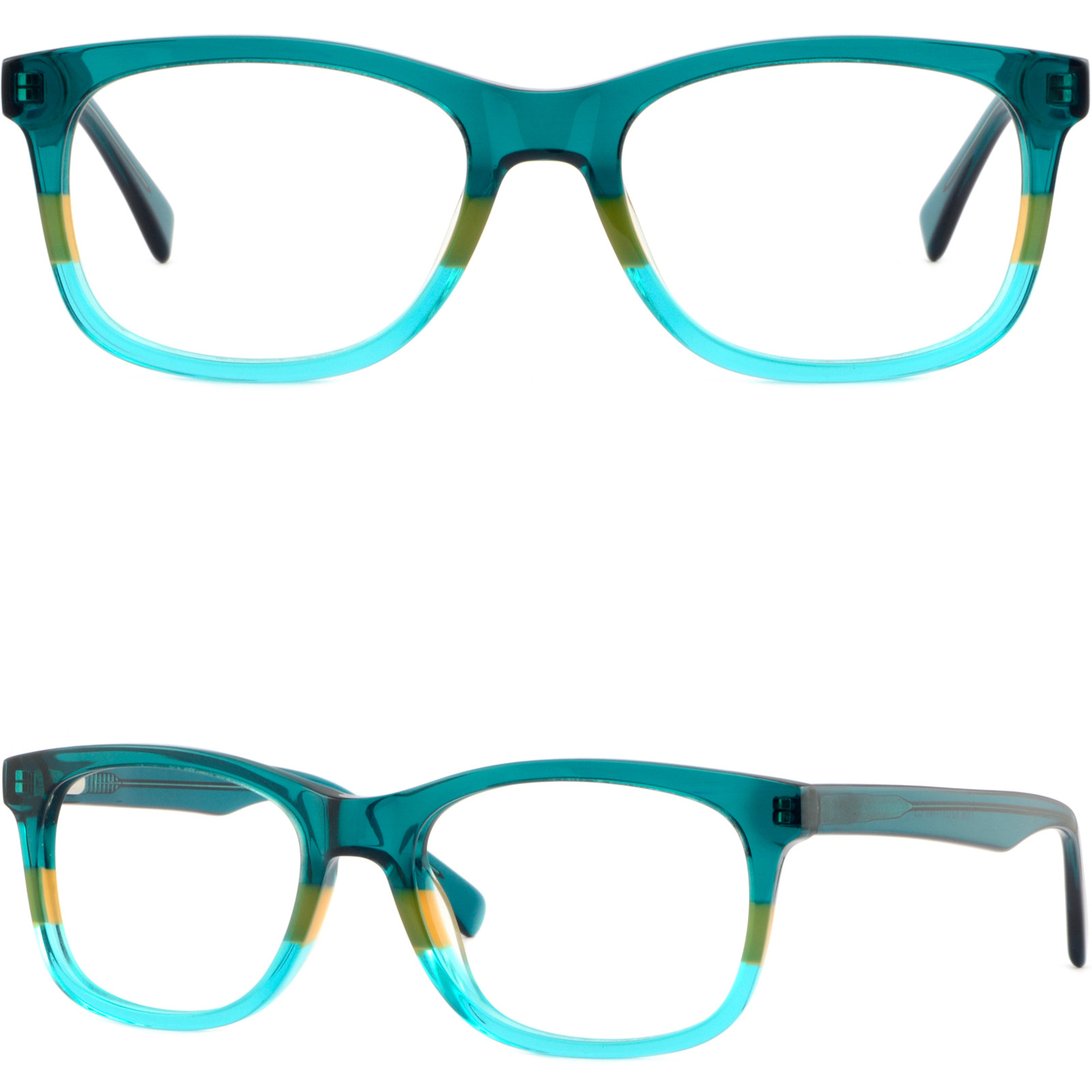 款式方框板材镜架 舒适高品质弹簧腿眼镜 果冻色塑料眼镜架子优惠券