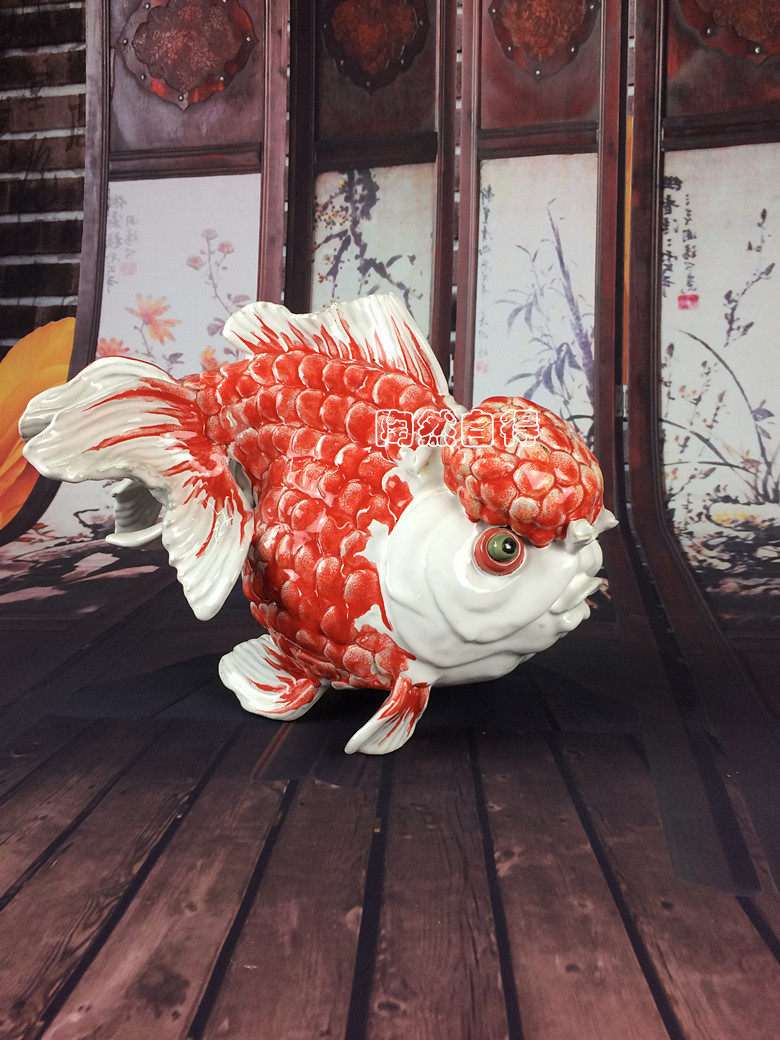 金鱼家居装饰品石湾公仔客厅酒柜 好评好店