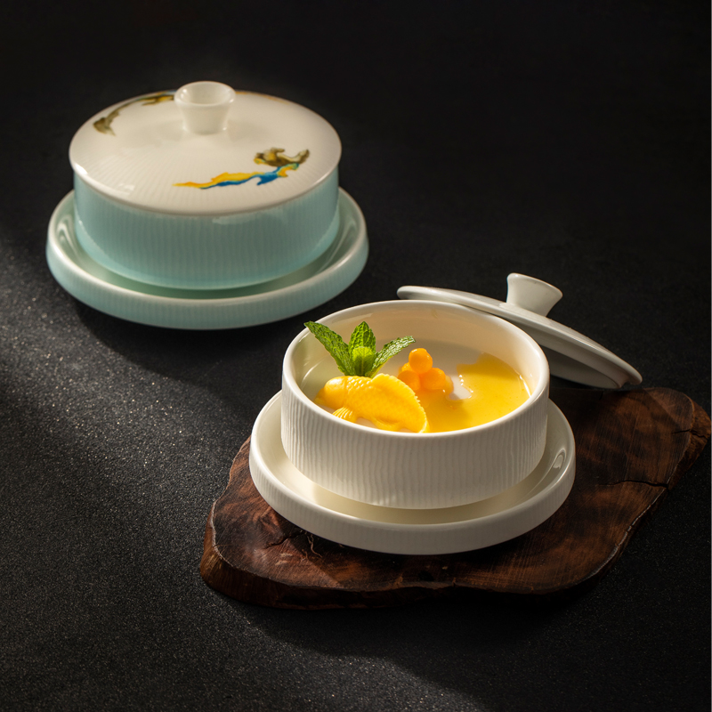 5酒店位上陶瓷南瓜汤盅炖盅西餐厅碗翅燕窝盅饭店会所私房菜餐具已售