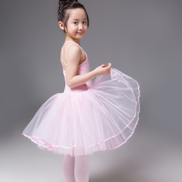 韩国进口儿童舞蹈演出服装女孩芭蕾裙少儿宝宝大蓬蓬跳舞练功纱裙