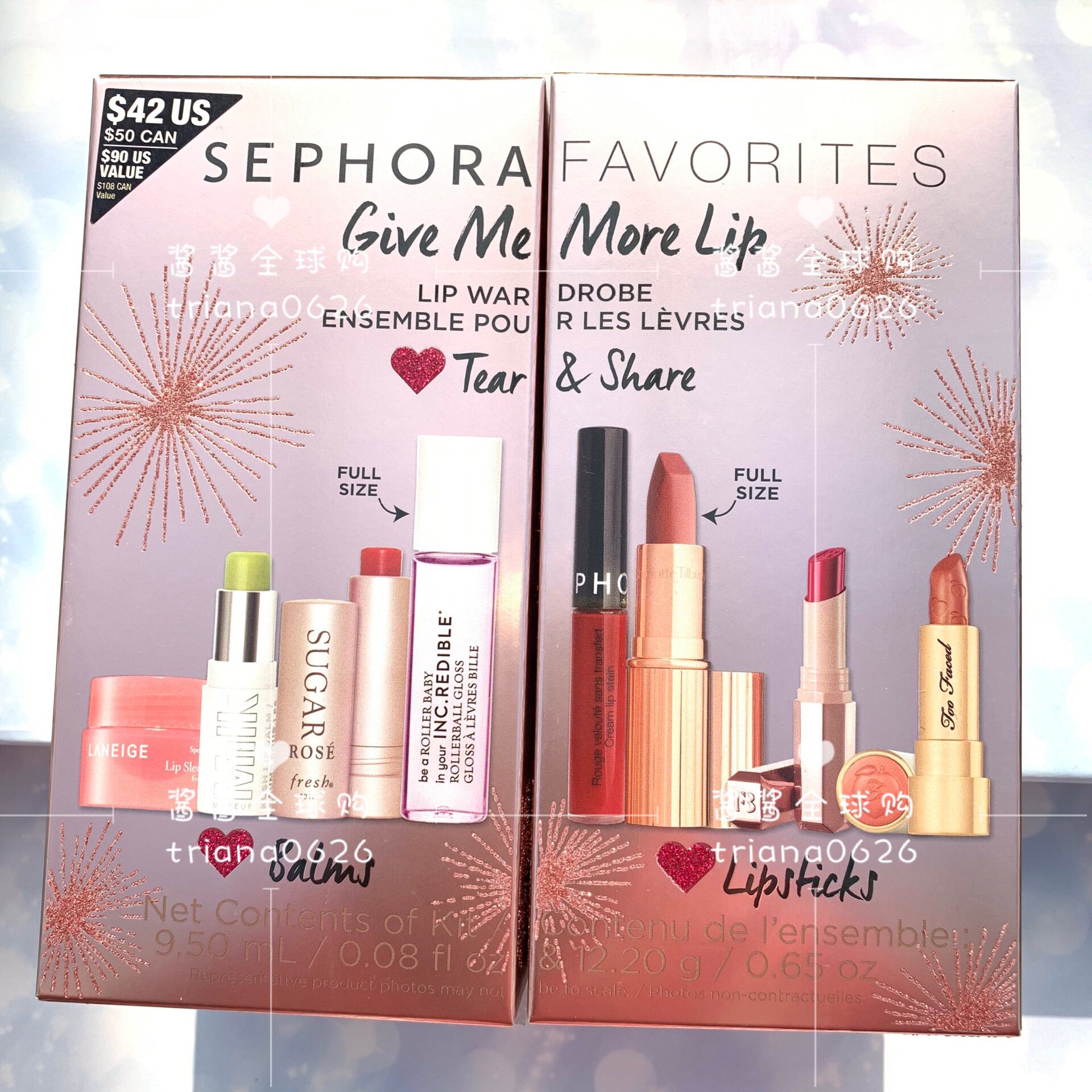 丝芙兰圣诞套装_美国购sephora丝芙兰2019口红礼盒圣诞套装8件套盒