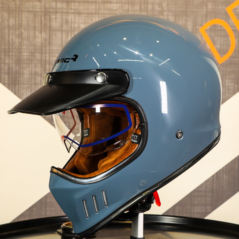 rymic摩托车机车四季成人男女复古头盔全盔覆式漫步者个性酷轻便