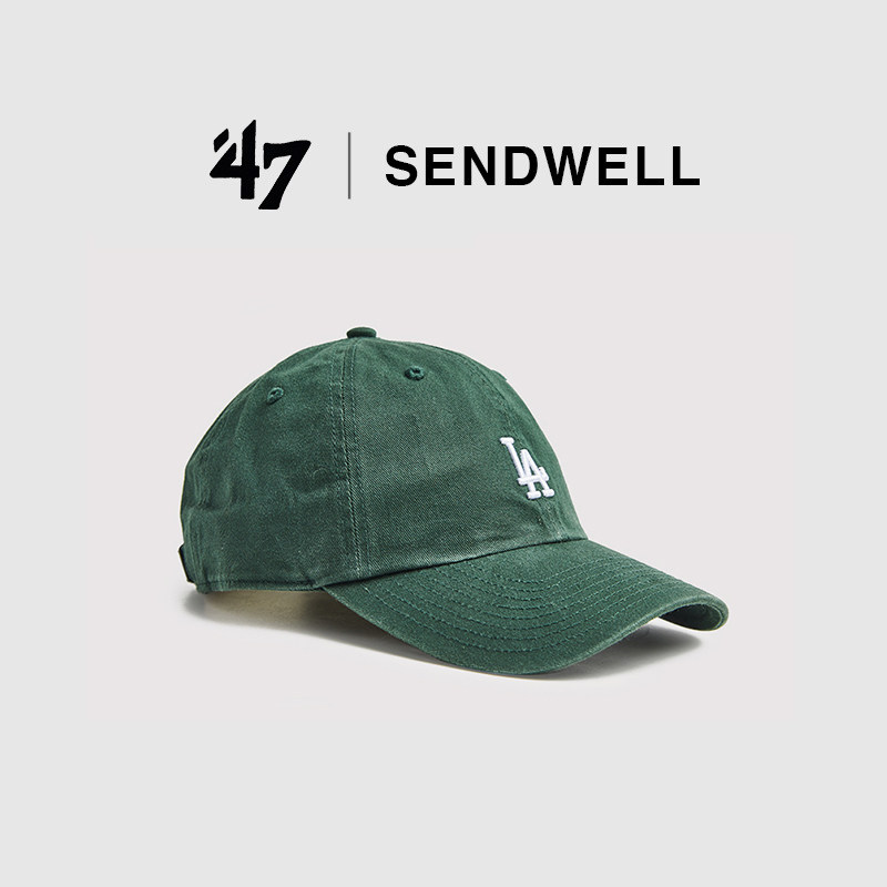 47brand 帽子女软顶白色ny遮阳鸭舌帽mlb防晒la棒球帽ins潮牌男已售63