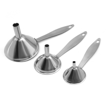 Stainless steel funnel Three Piece Mini funnel oil vinegar wine flavor essential oil filling sauce leakage household filling tool