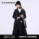 Lapargay纳帕佳2024春季新款花色长袖西装时尚复古印花个性长外套