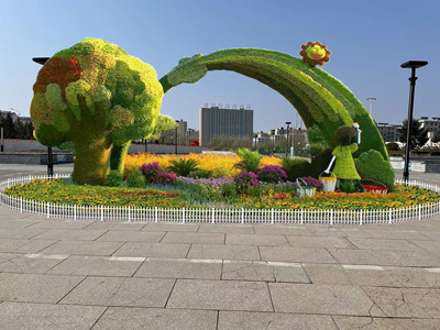 仿真植物绿雕立体花坛造型绿雕工艺品五色草景观雕塑植物绿雕定制