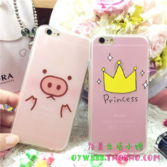 皇冠猪头iphone6plus手机壳全包苹果6s彩绘4.7寸iphone6