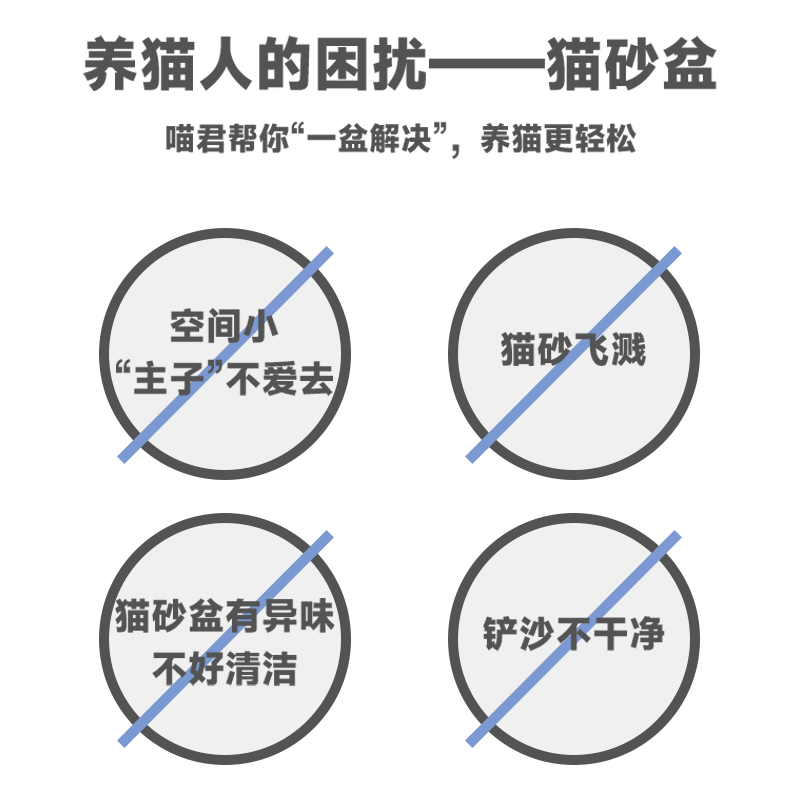 防猫厕所清洗带特大号外溅易防猫咪用品砂猫砂盆喵君 加高 不锈钢